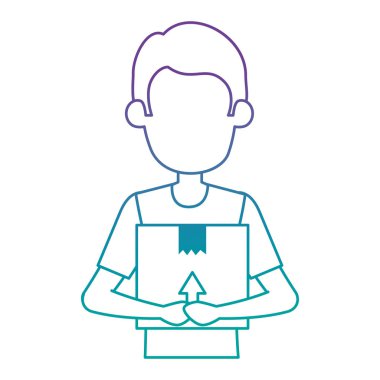 dağıtım işçisi kutu karakteri