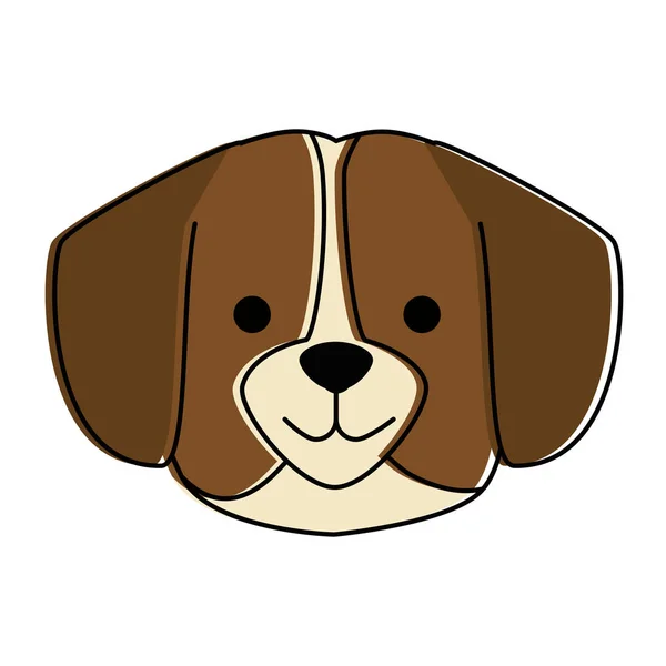 Drăguț câine rasa cap caracter — Vector de stoc