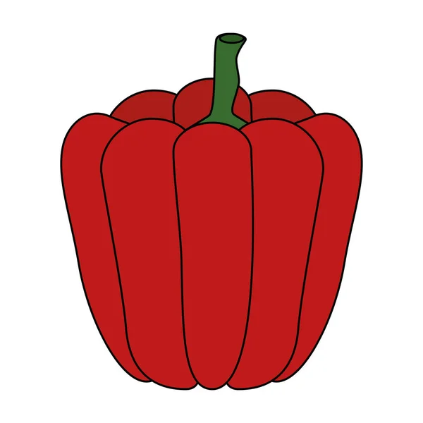 Verse peper vegetarisch voedsel — Stockvector