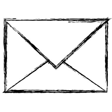 Zarf posta izole simgesi