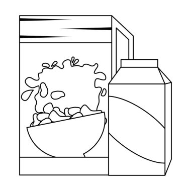 süt ambalaj ile tahıl kutusu