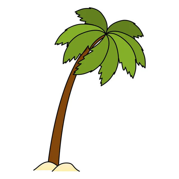 Palme albero icona isolata — Vettoriale Stock