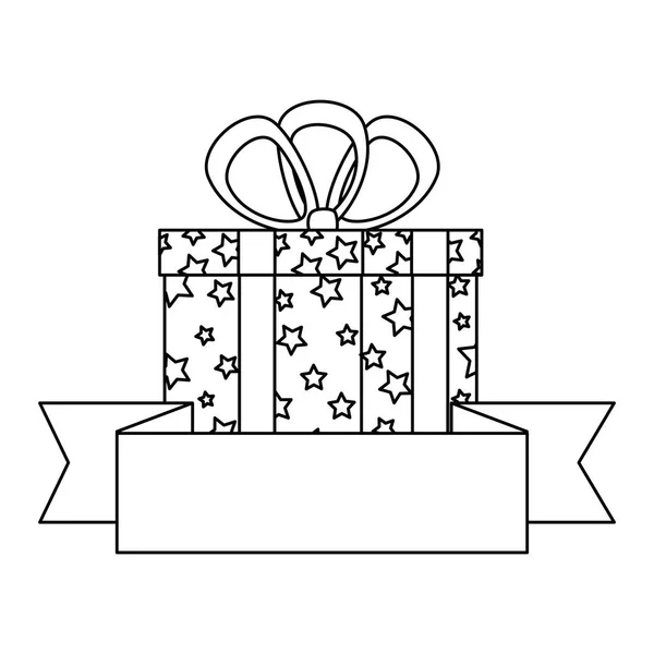 Geschenk-Box mit Schleife — Stockvektor