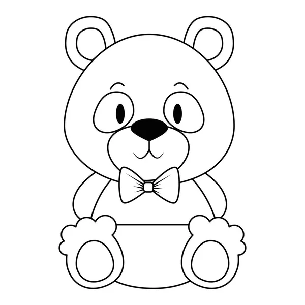 Söt och bedårande Panda Bear karaktär — Stock vektor