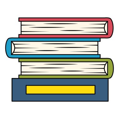 yığın kitapları izole edilmiş simge