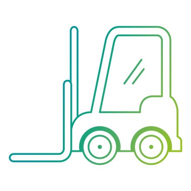 Forklift aracı izole simgesi