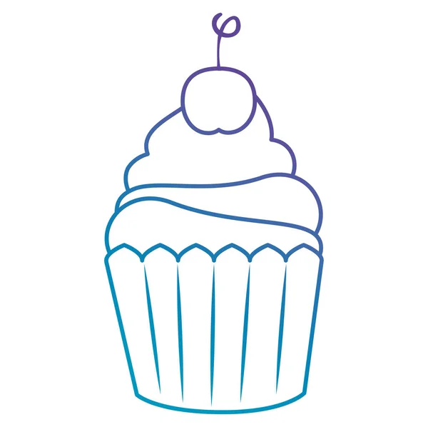 Ícone doce pastelaria cupcake — Vetor de Stock