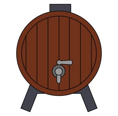 şarap varil izole simgesi