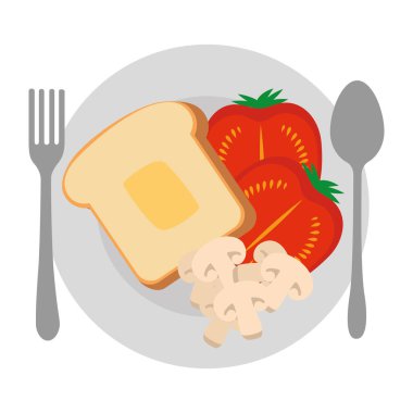 lezzetli kahvaltı menüsü ile çanak