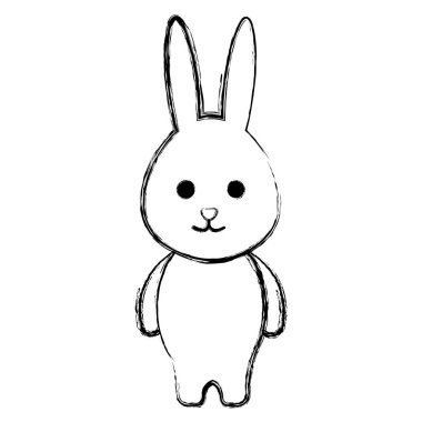 Sevimli tavşan hayvan karakteri