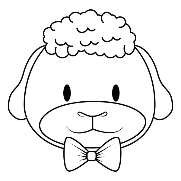 Carácter de oveja lindo y adorable — Vector de stock