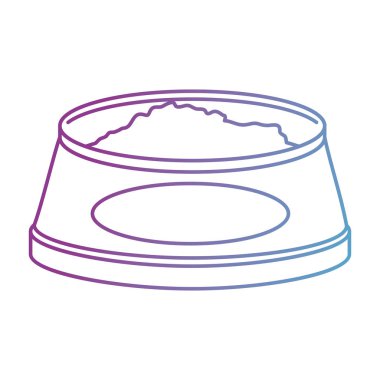 çanak evde beslenen hayvan izole simgesi