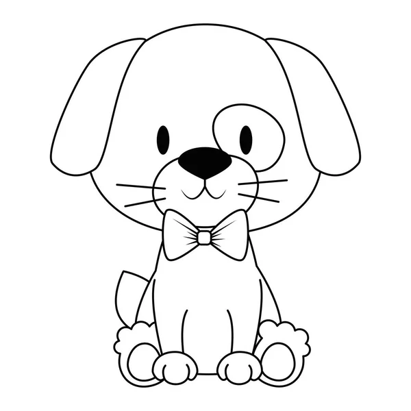 Lindo y adorable perro carácter — Vector de stock