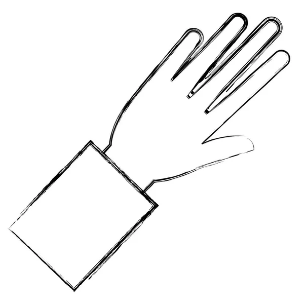 Menselijke geïsoleerde handpictogram — Stockvector