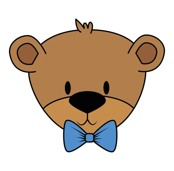 Lindo y adorable oso personaje de peluche — Vector de stock