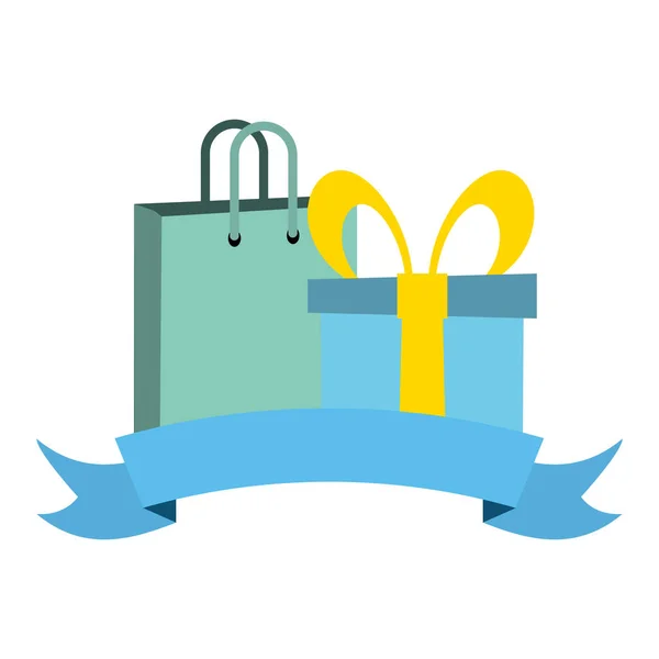 Bolsa de compras y regalo — Archivo Imágenes Vectoriales