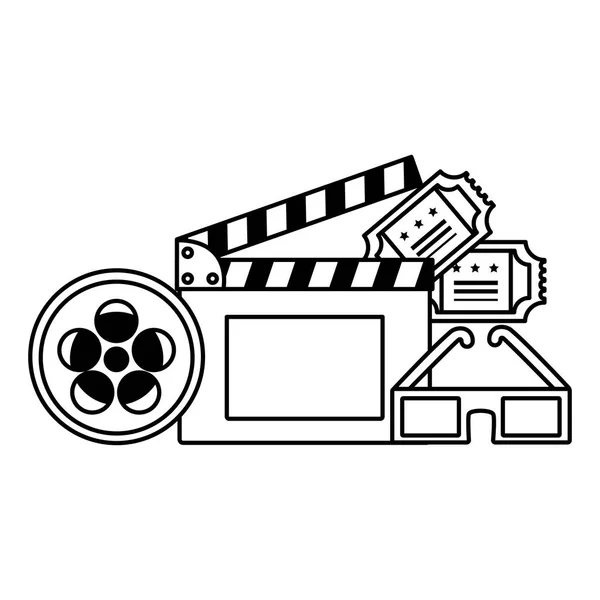 Clapboard film film — Image vectorielle