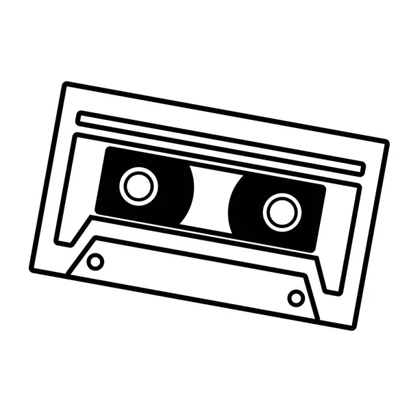 Muzikale retro cassette — Stockvector