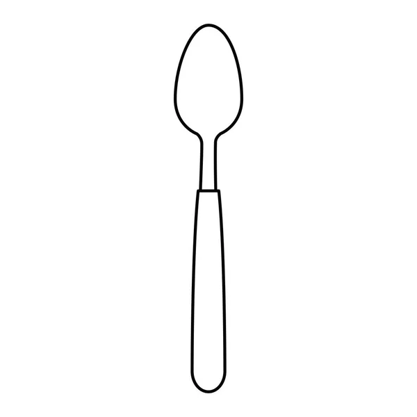 Spoon cutlery tool icon — Stock Vector