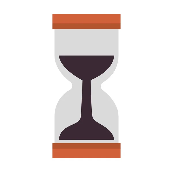 Reloj de arena tiempo aislado icono — Vector de stock