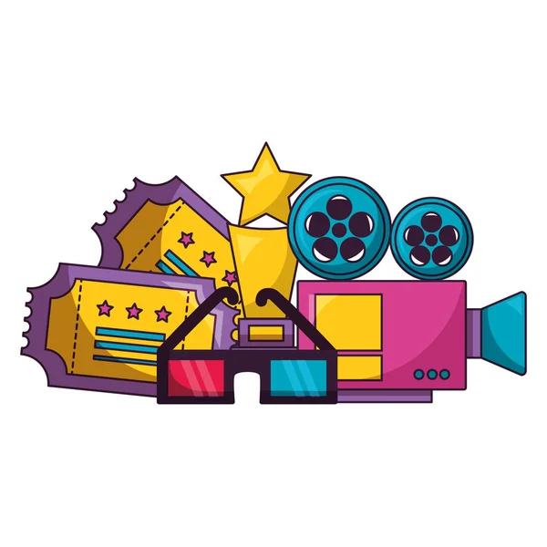 Cine película diseño — Vector de stock