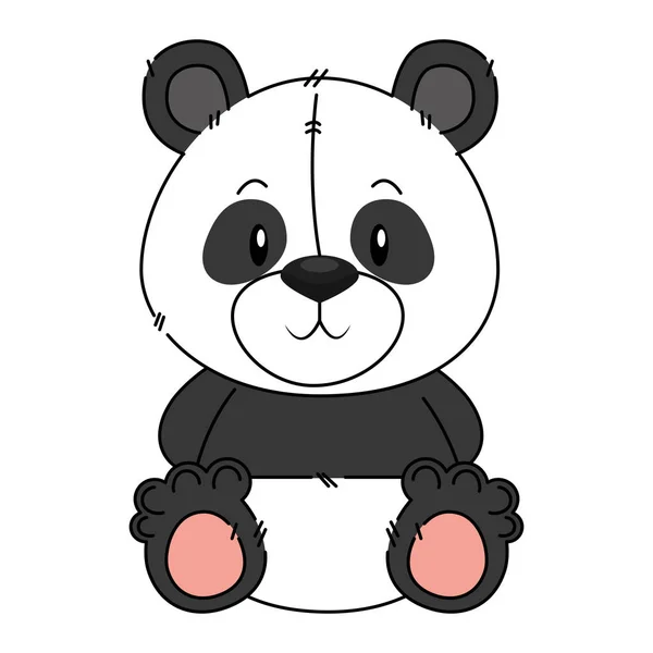 可爱和可爱的熊猫熊字符 — 图库矢量图片