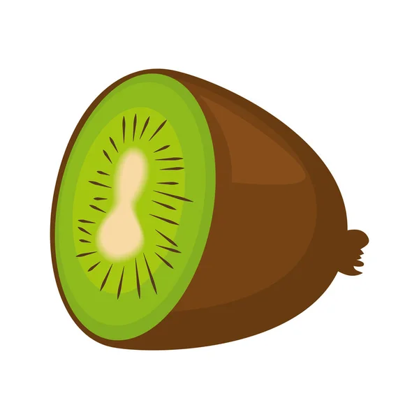 Icono de la fruta kiwi fresca — Archivo Imágenes Vectoriales