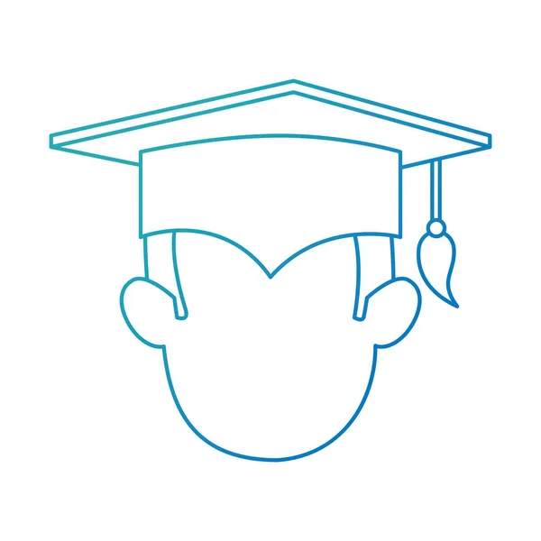 Student studeerde hoofd avatar karakter — Stockvector