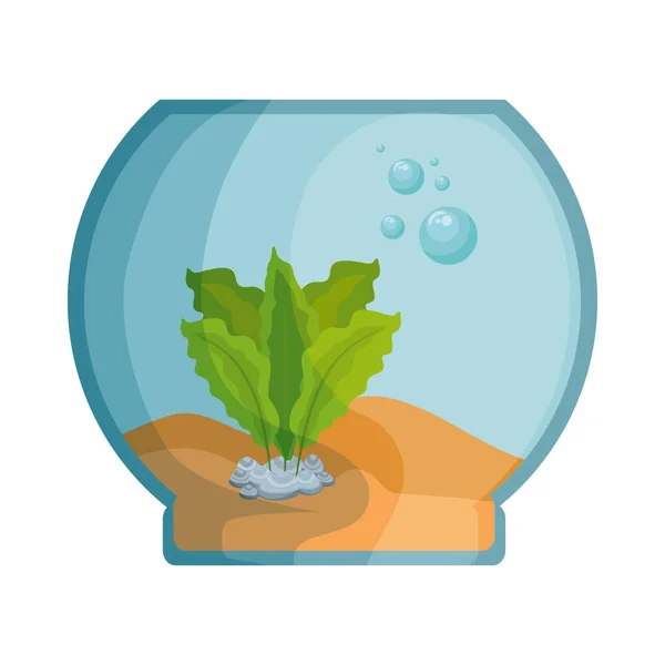 Aquarium bowl without fish icon — Stock Vector