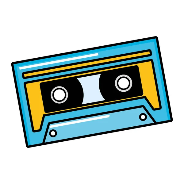 Musical retro cassette — Stock Vector