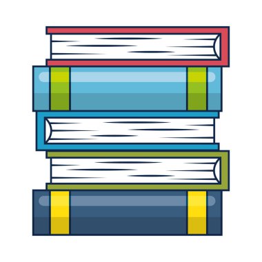 yığın kitapları izole edilmiş simge