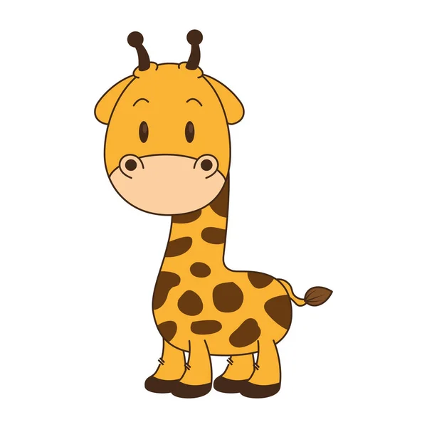 Leuke en schattige Giraffe karakter — Stockvector