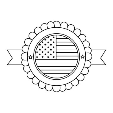 kurdele ile Amerika Birleşik Devletleri dairesel amblemi