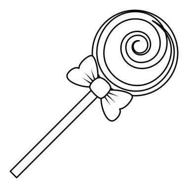 tatlı lolipop izole simgesi