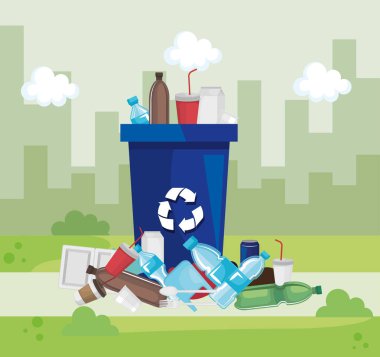 şehir kirlenmesi için toksik plastik kirliliği
