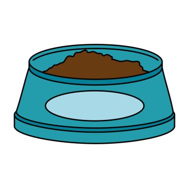 çanak evde beslenen hayvan izole simgesi