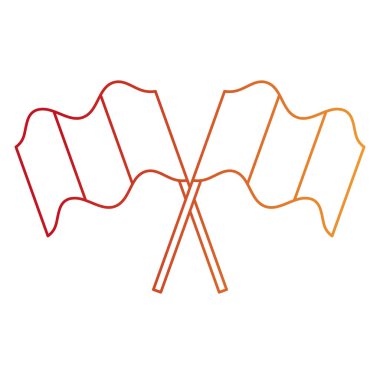 bayraklar yalıtılmış simge geçti