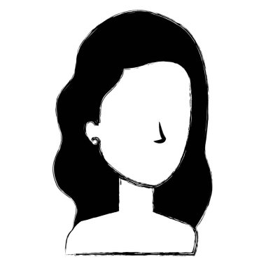 güzel ve genç kadın gömleksiz karakter