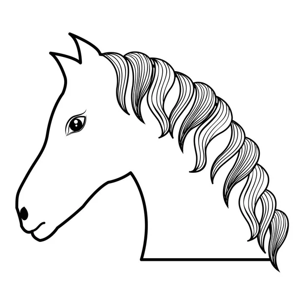 Koňská kresba izolovaný ikona — Stockový vektor