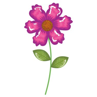 çiçek ve yapraklar dekoratif simgesi