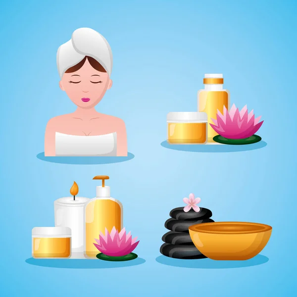 Terapia de tratamiento spa — Archivo Imágenes Vectoriales