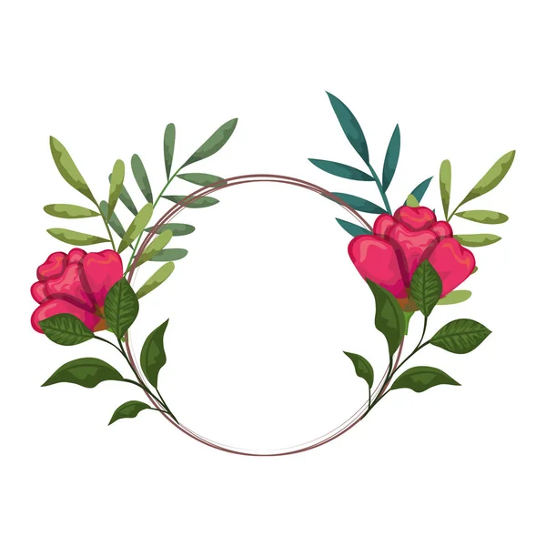 Cirkulär rosor dekoration ikon — Stock vektor