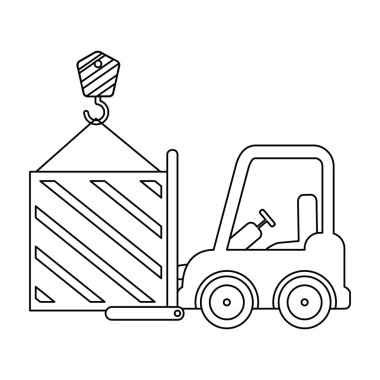 vinç kanca ve forklift ile ahşap kutu