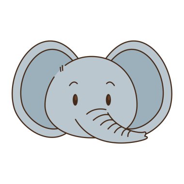 sevimli ve sevimli fil karakteri