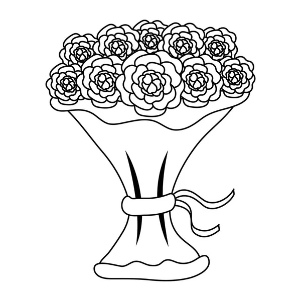 Ramo de rosas icono — Archivo Imágenes Vectoriales