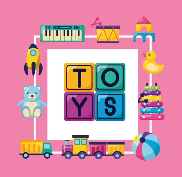 Kids toys design — Stock Vector