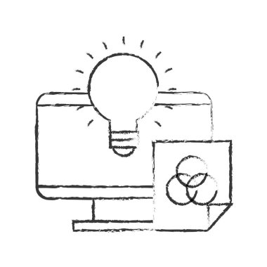 bilgisayar ampul fikir yaratıcılık kağıt renk tonu