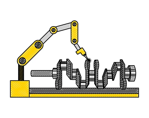 Ícone da máquina de montagem do motor —  Vetores de Stock