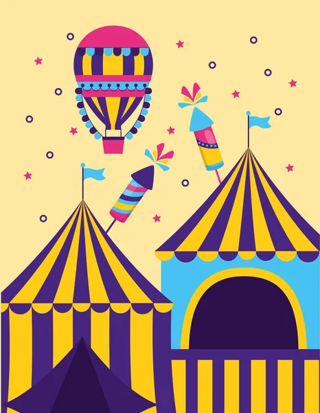 Balão de ar de tenda de carnaval — Vetor de Stock