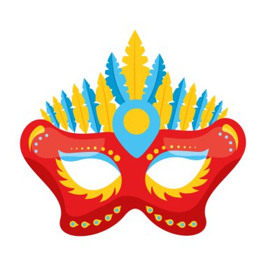 tüy karnaval ile maske